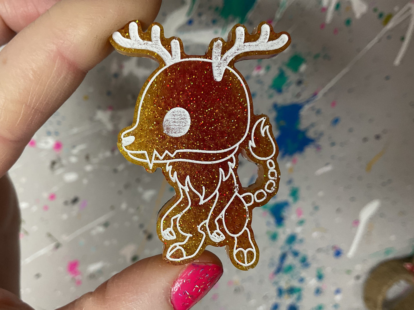 Small Red & Yellow Wendigo Magnet