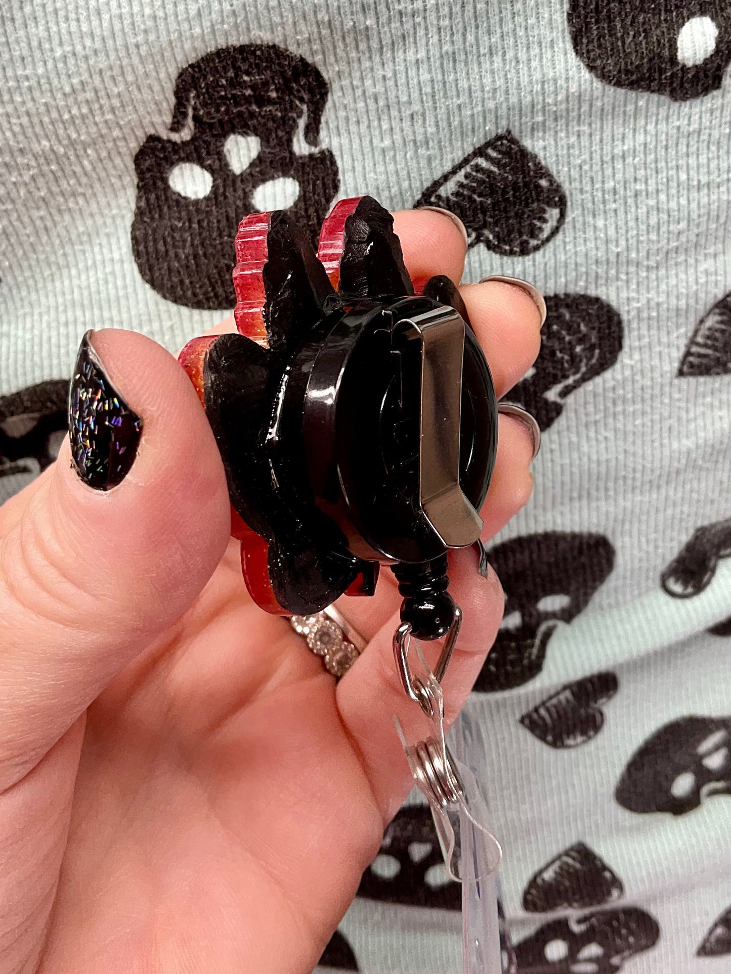 Red & Yellow Mothman Retractable Badge Reel