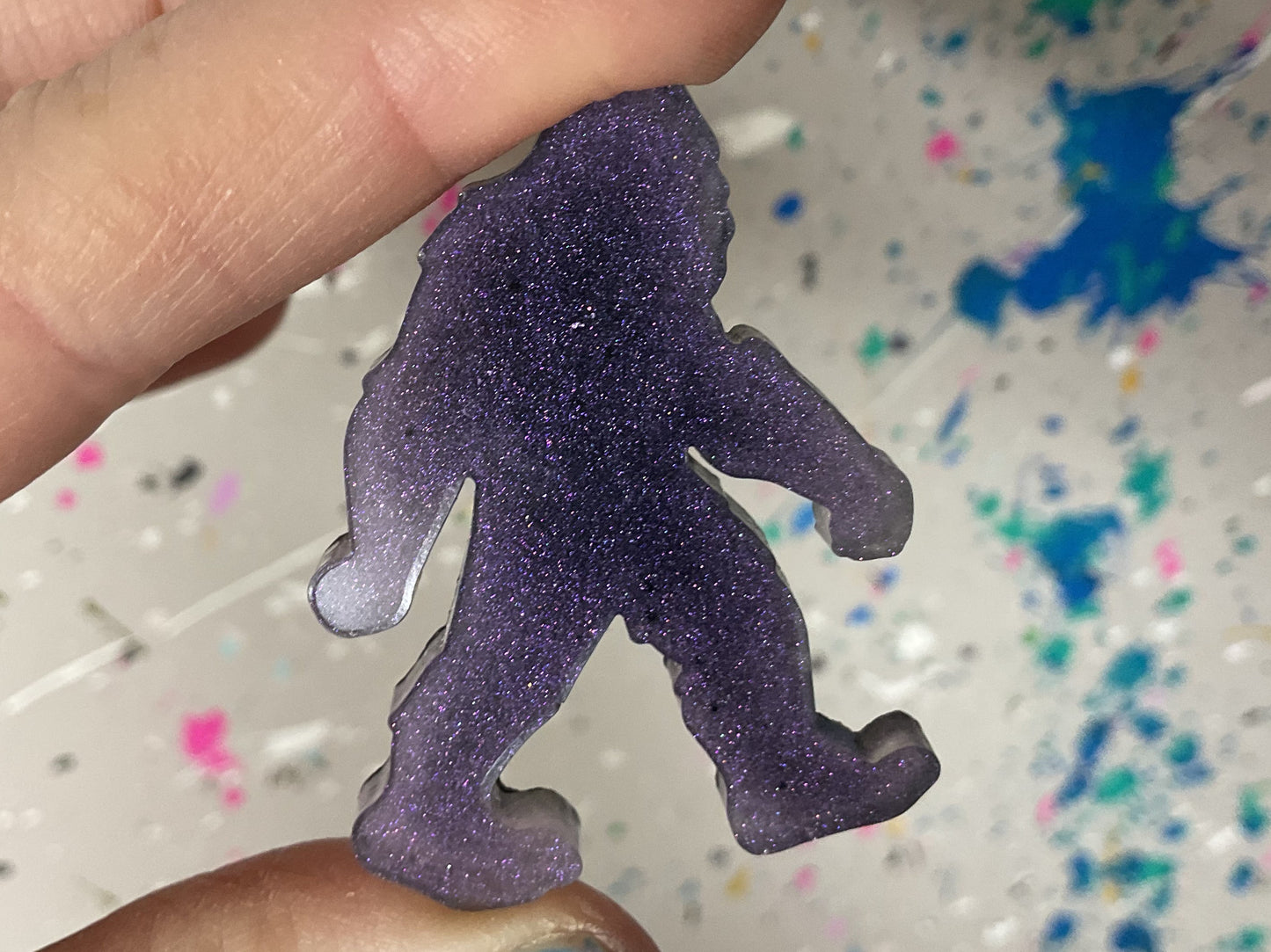 Small Purple Bigfoot Magnet