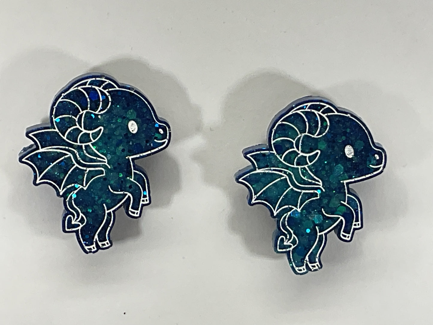 Small Glittery Blue Jersey Devil Magnet