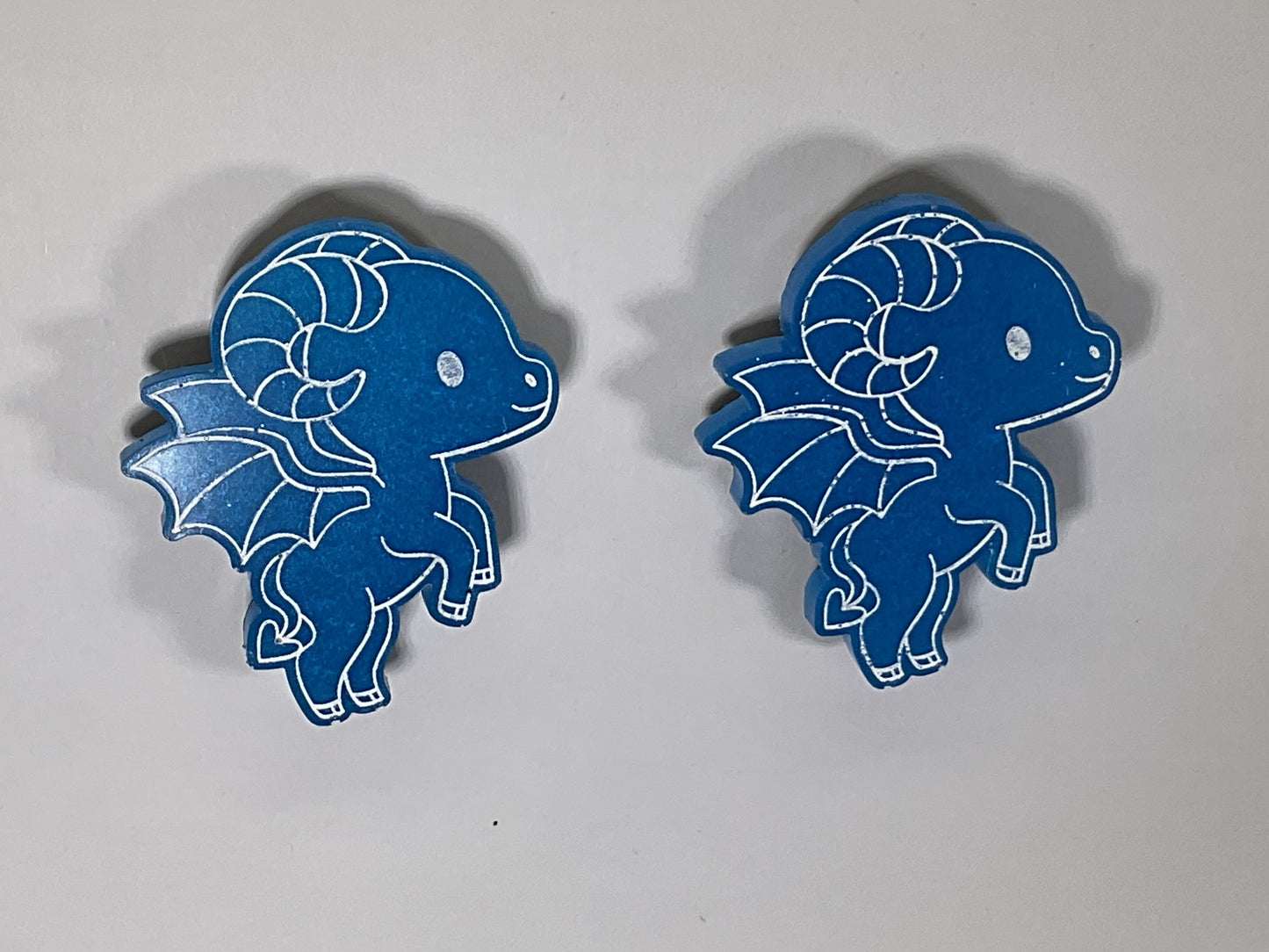 Small Blue Jersey Devil Magnet Glow in the Dark