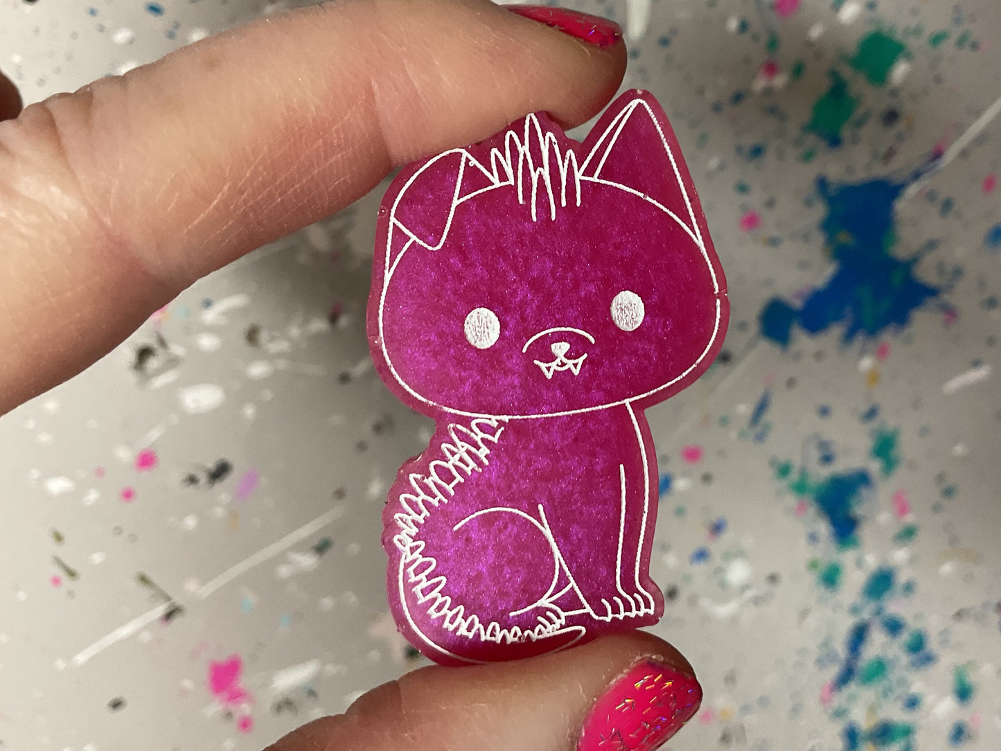 Small Hot Pink Chupacabra Magnet