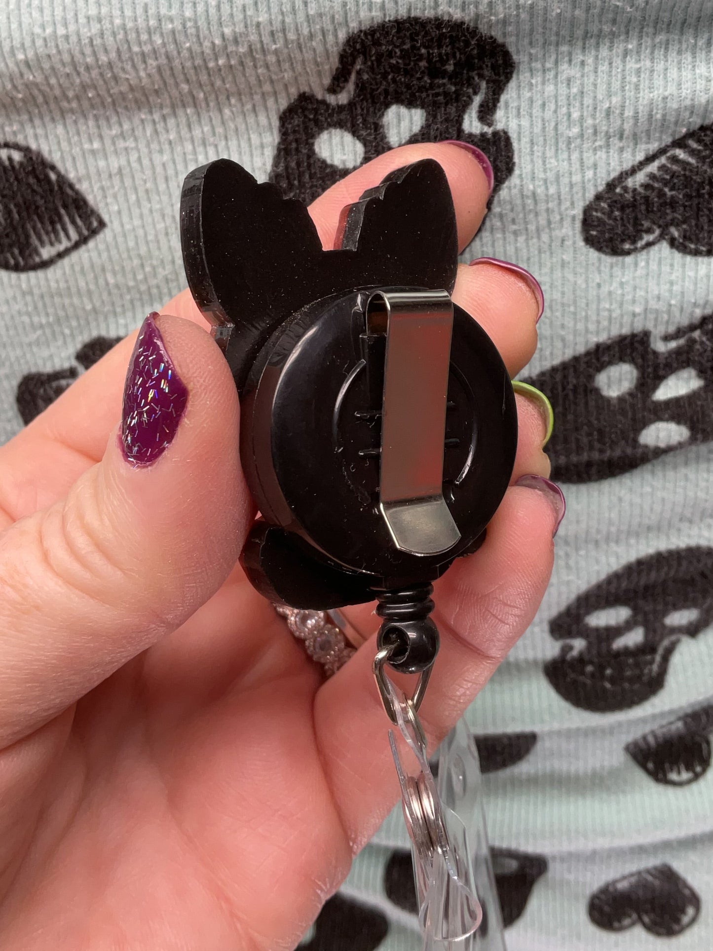 Red & Black Jackalope Retractable Badge Reel