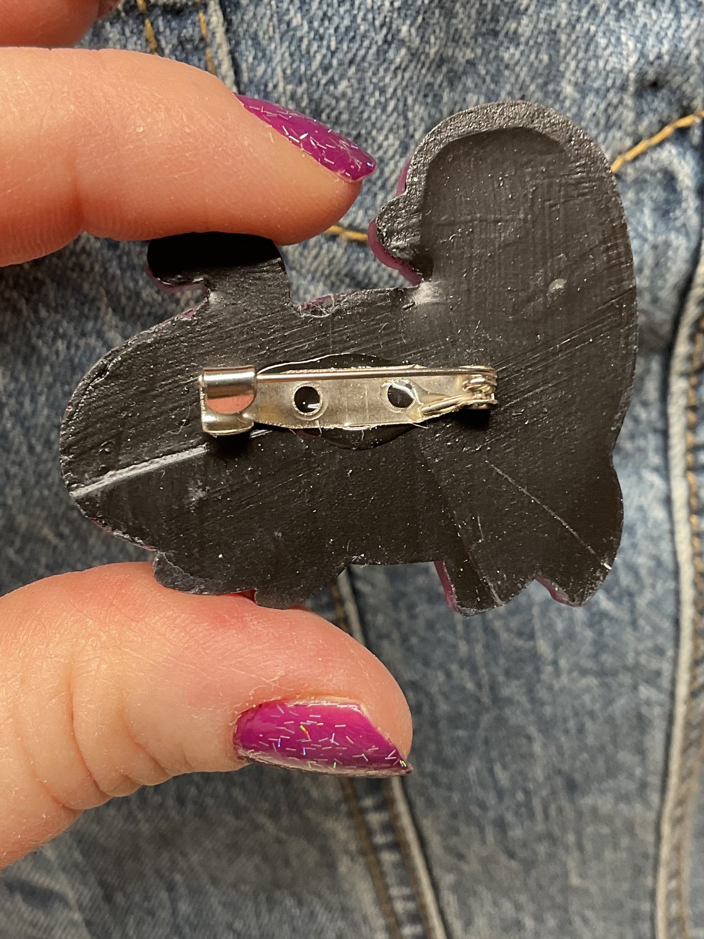 Purple Loch Ness Monster Pin