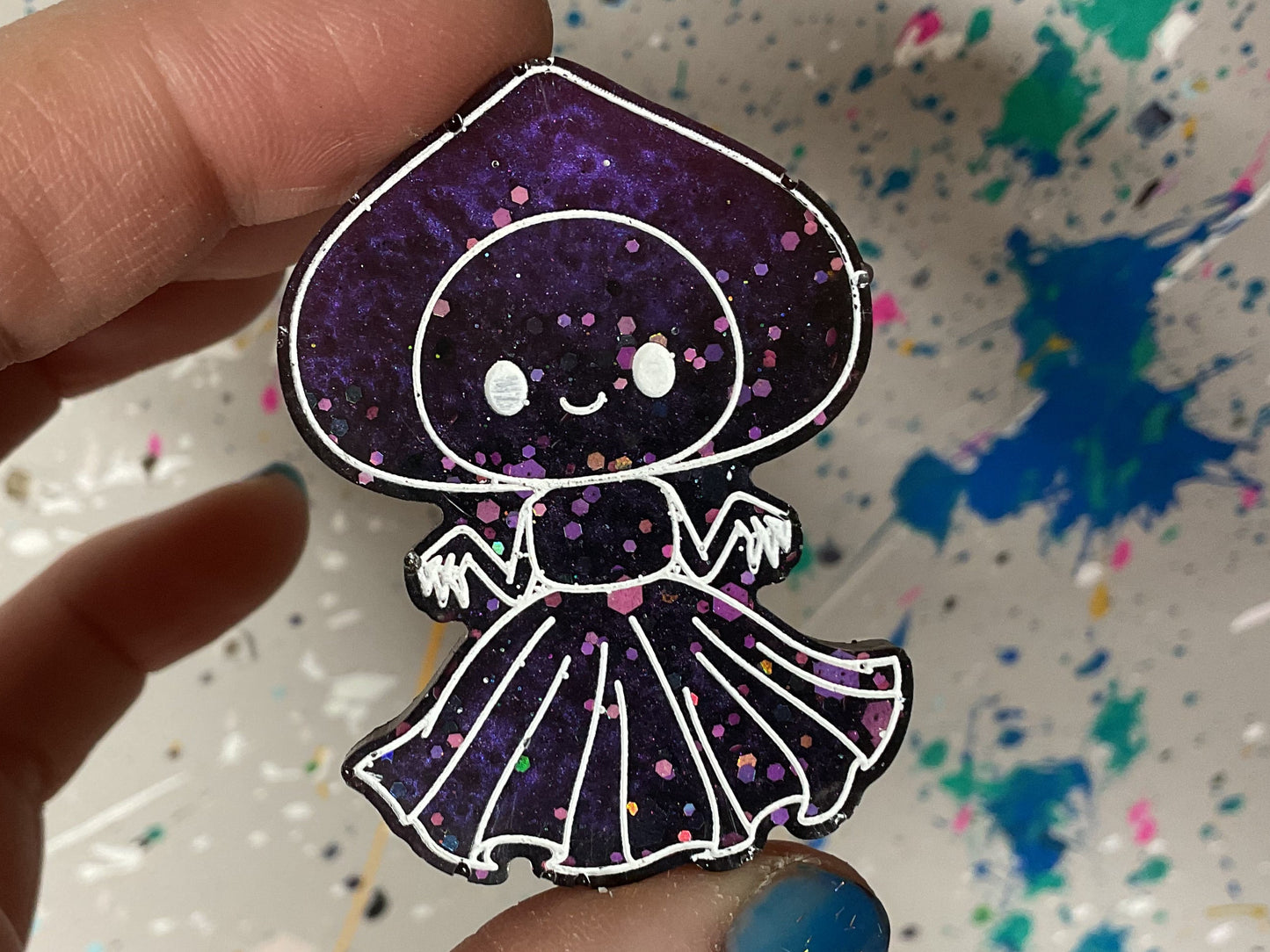 Small Flatwoods Monster Purple Magnet