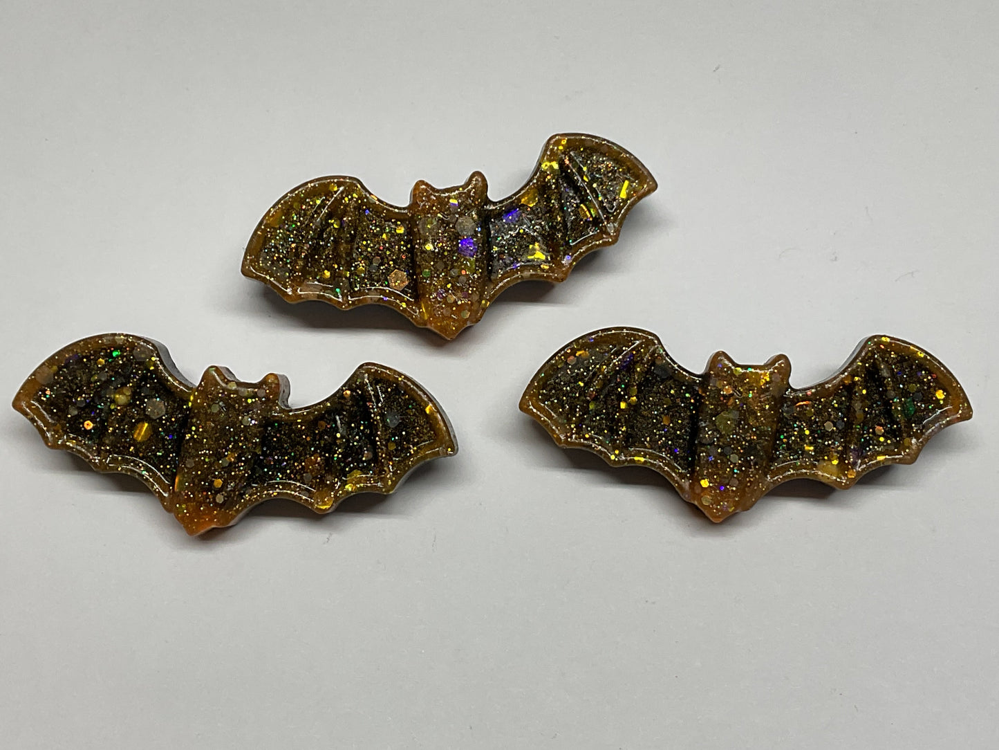 Gold Bat Pin- Glow in the Dark Glitter