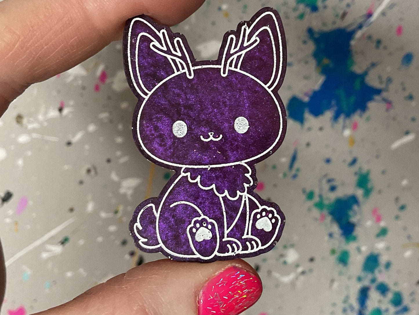 Small Purple Jackalope Magnet