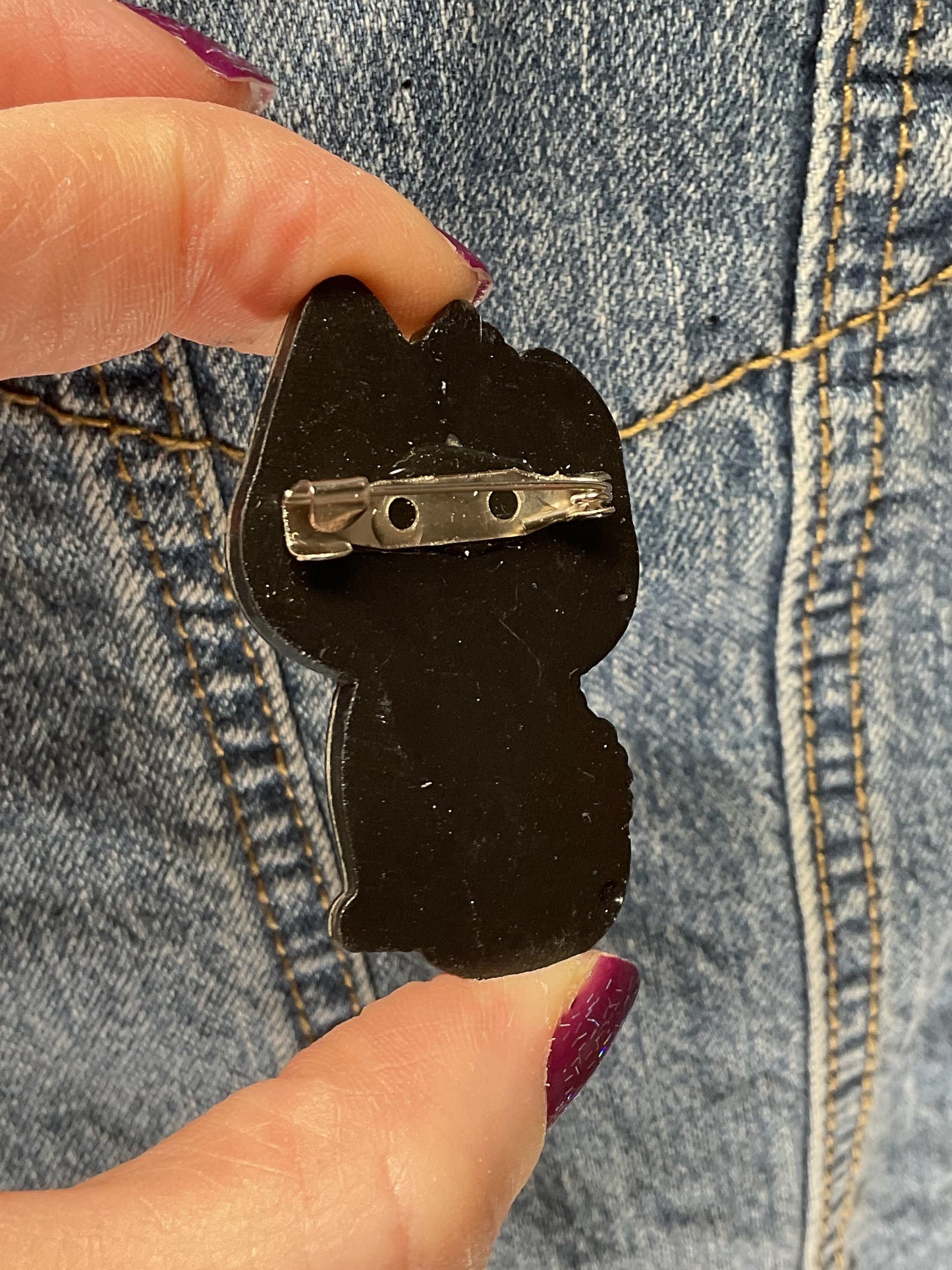 Black Chupacabra Pin