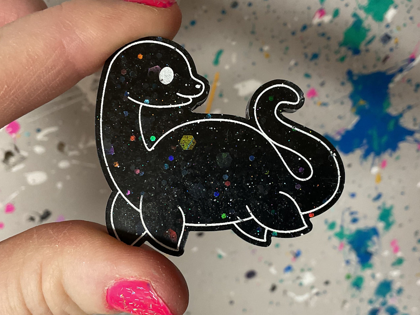 Small Loch Ness Monster Cosmic Black Magnet