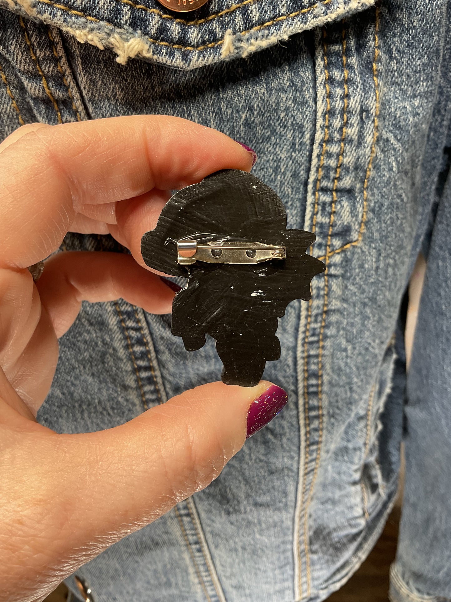 Black Jersey Devil Pin