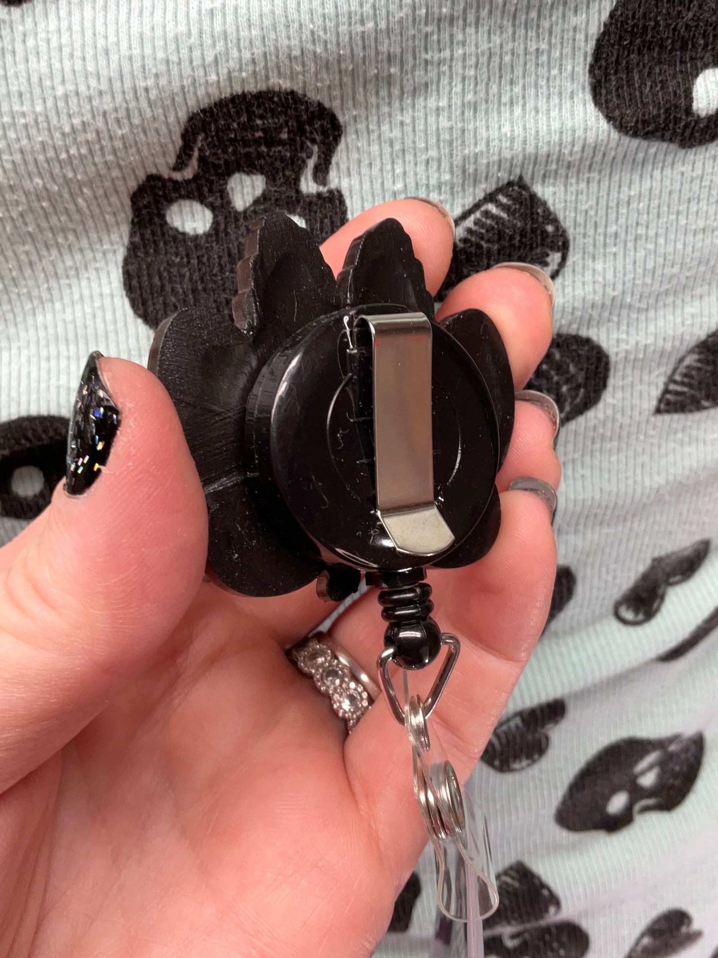 Red Mothman Retractable Badge Reel