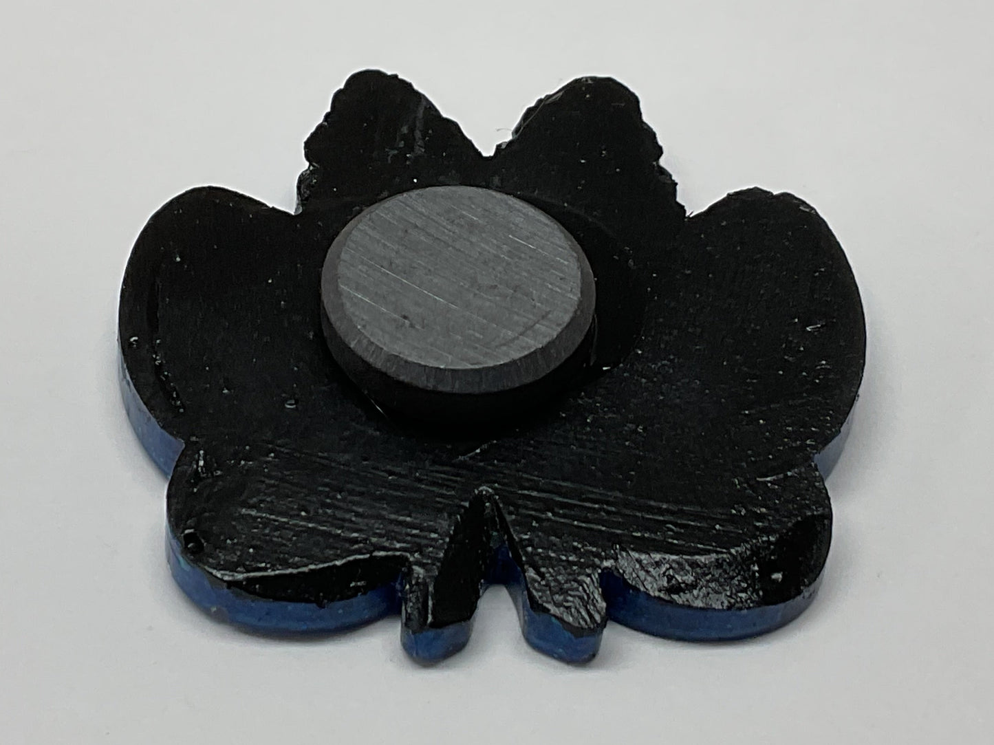 Small Blue Glitter Mothman Magnet