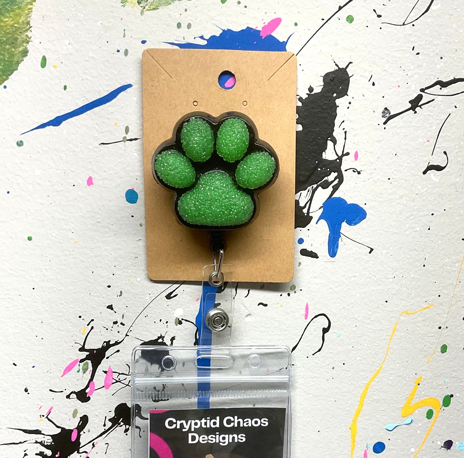 BADGE REELS - Paw Print 3D