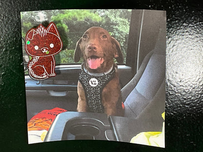 Small Glittery Red Chupacabra Magnet