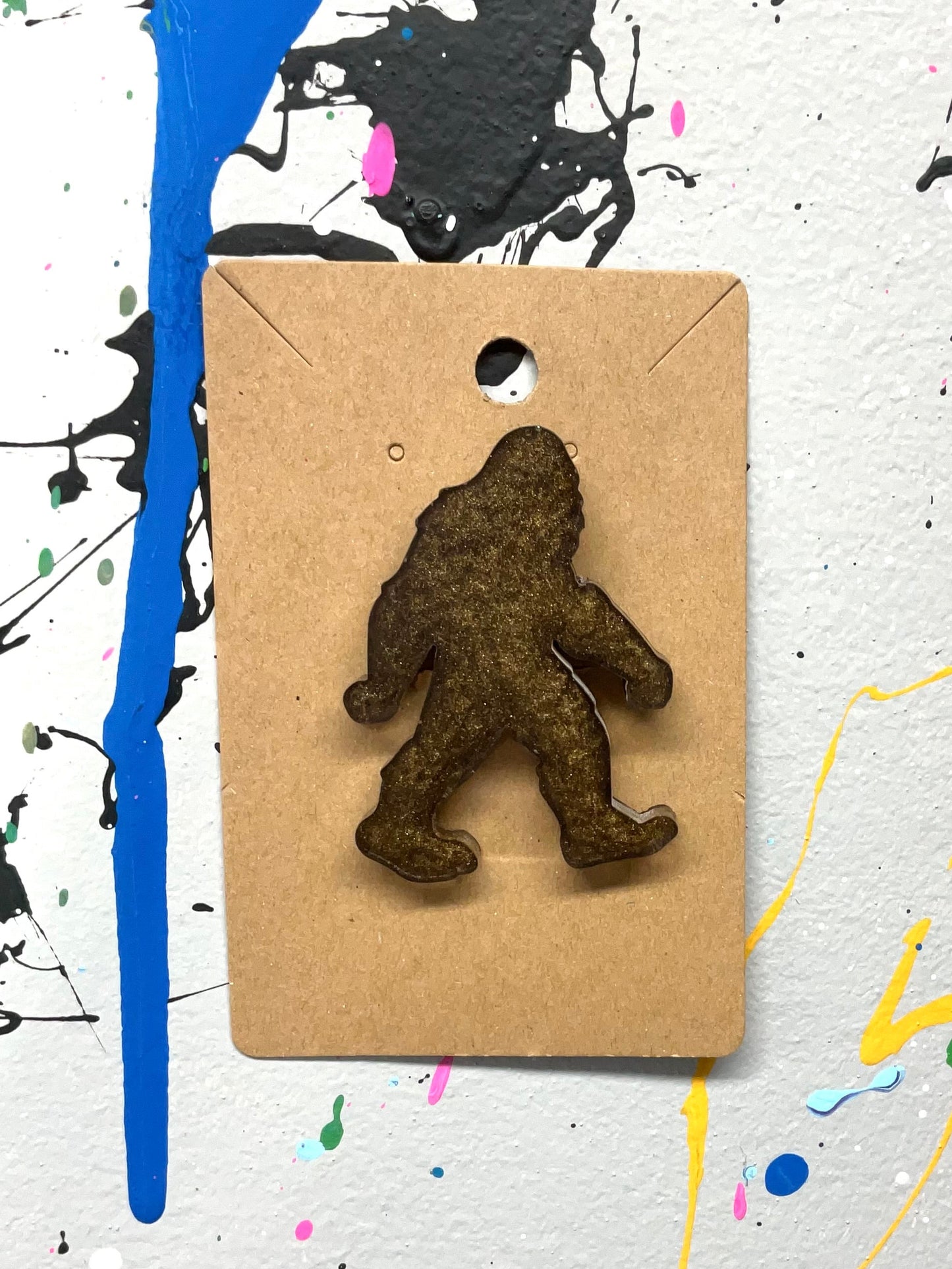 Brown Bigfoot Pin