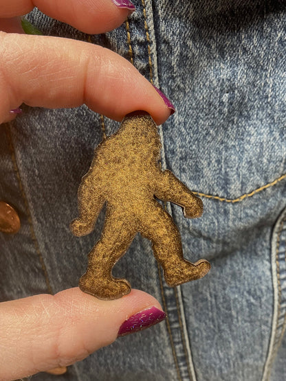 Brown Bigfoot Pin