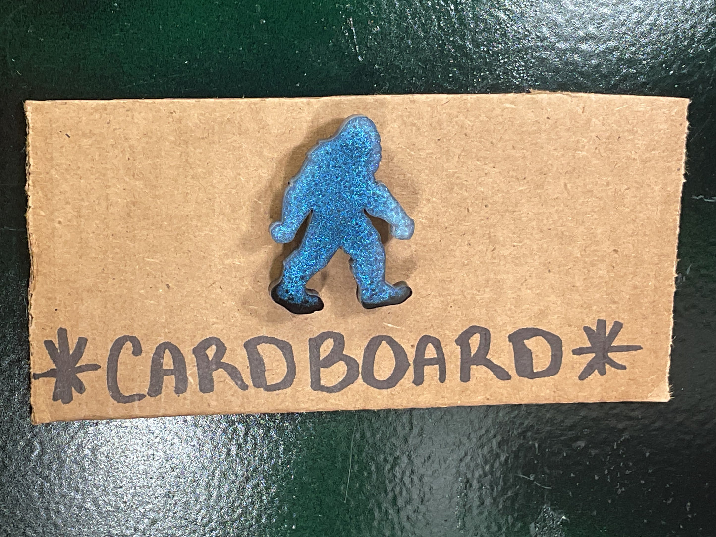 Small Sea Glass Blue Bigfoot Magnet