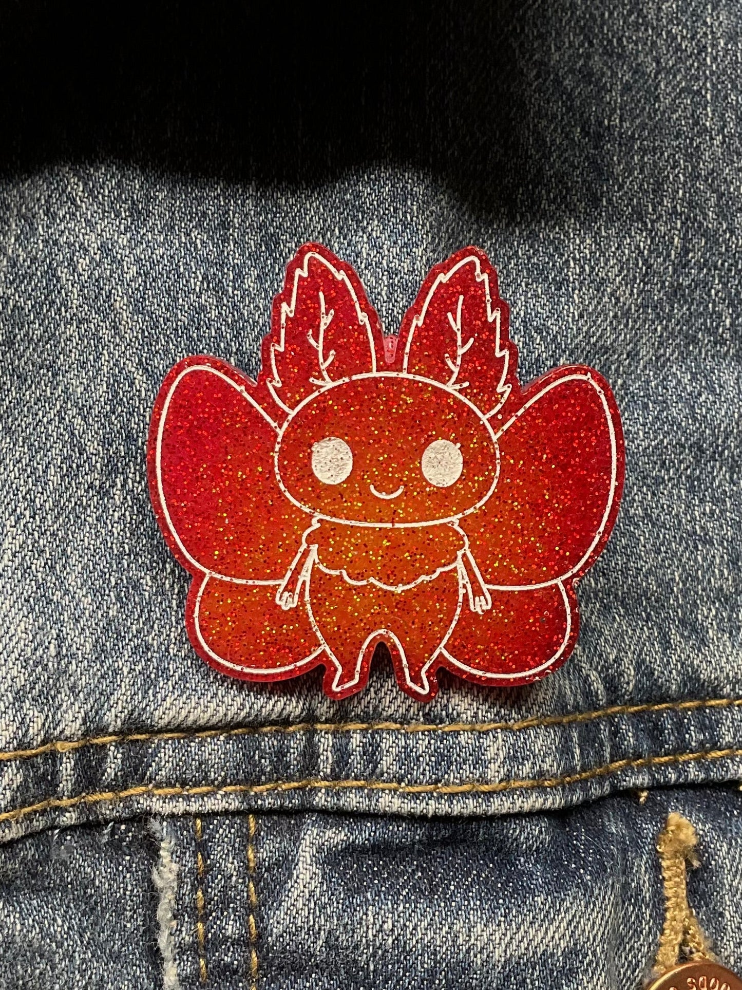 Red Mothman Pin