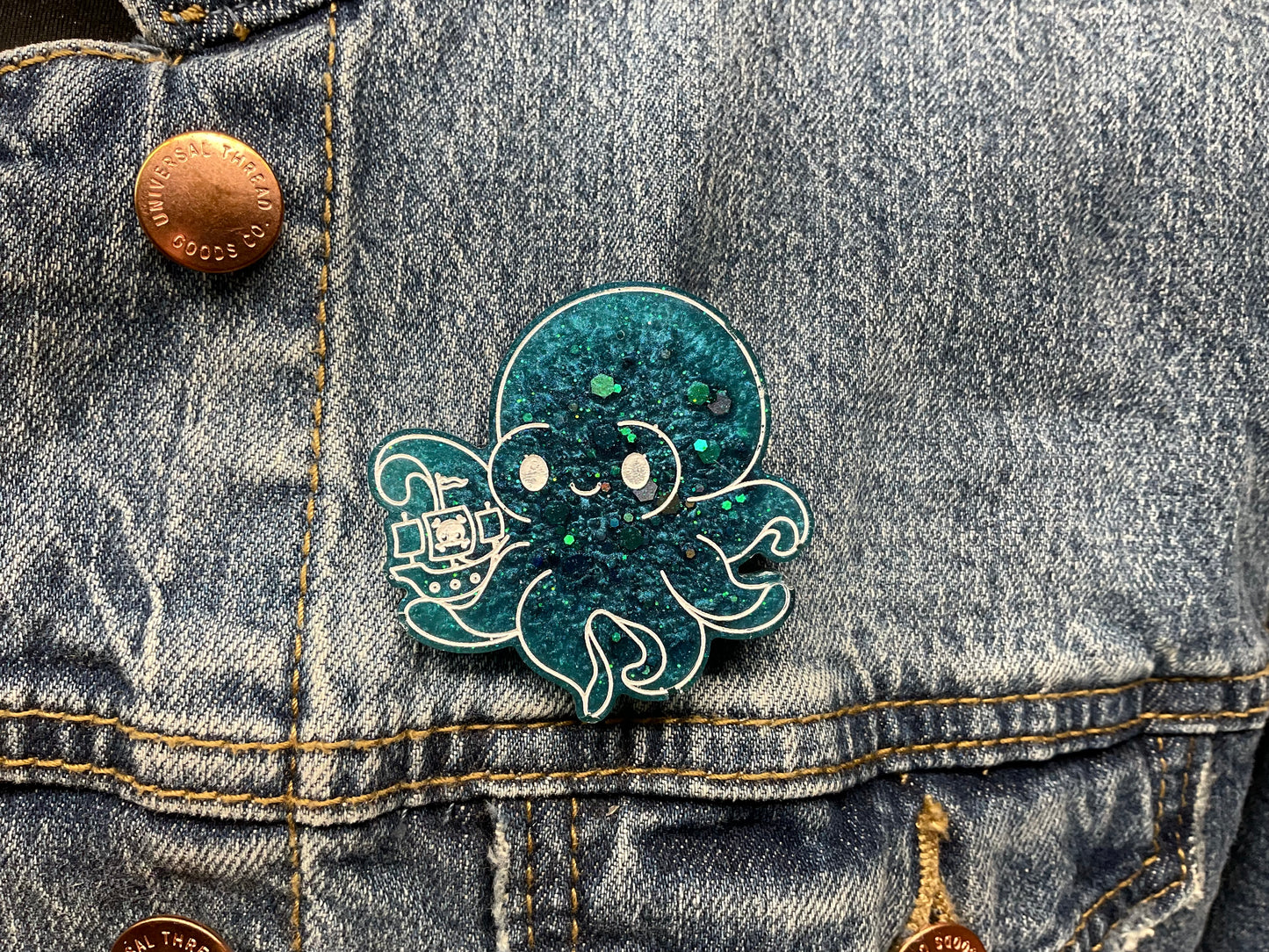 Blue Kraken Pin