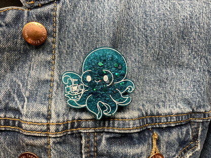 Blue Kraken Pin