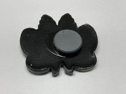 Small Black & Gold Glitter Mothman Magnet