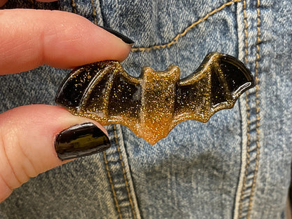 Yellow & Black Bat Pin
