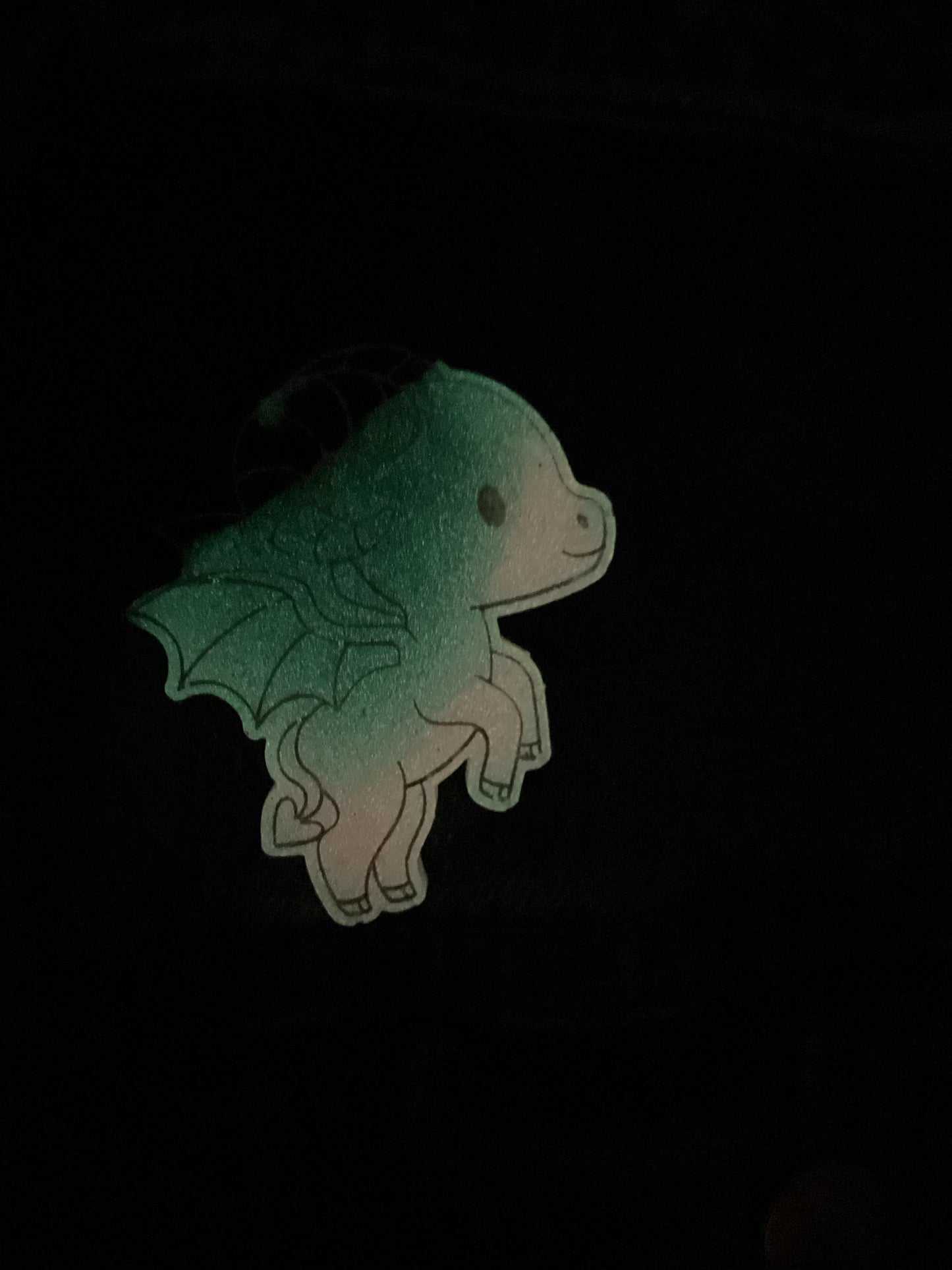 Green Pink Jersey Devil Pin Glow in the Dark