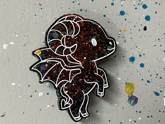 Small Red & Black Jersey Devil Magnet