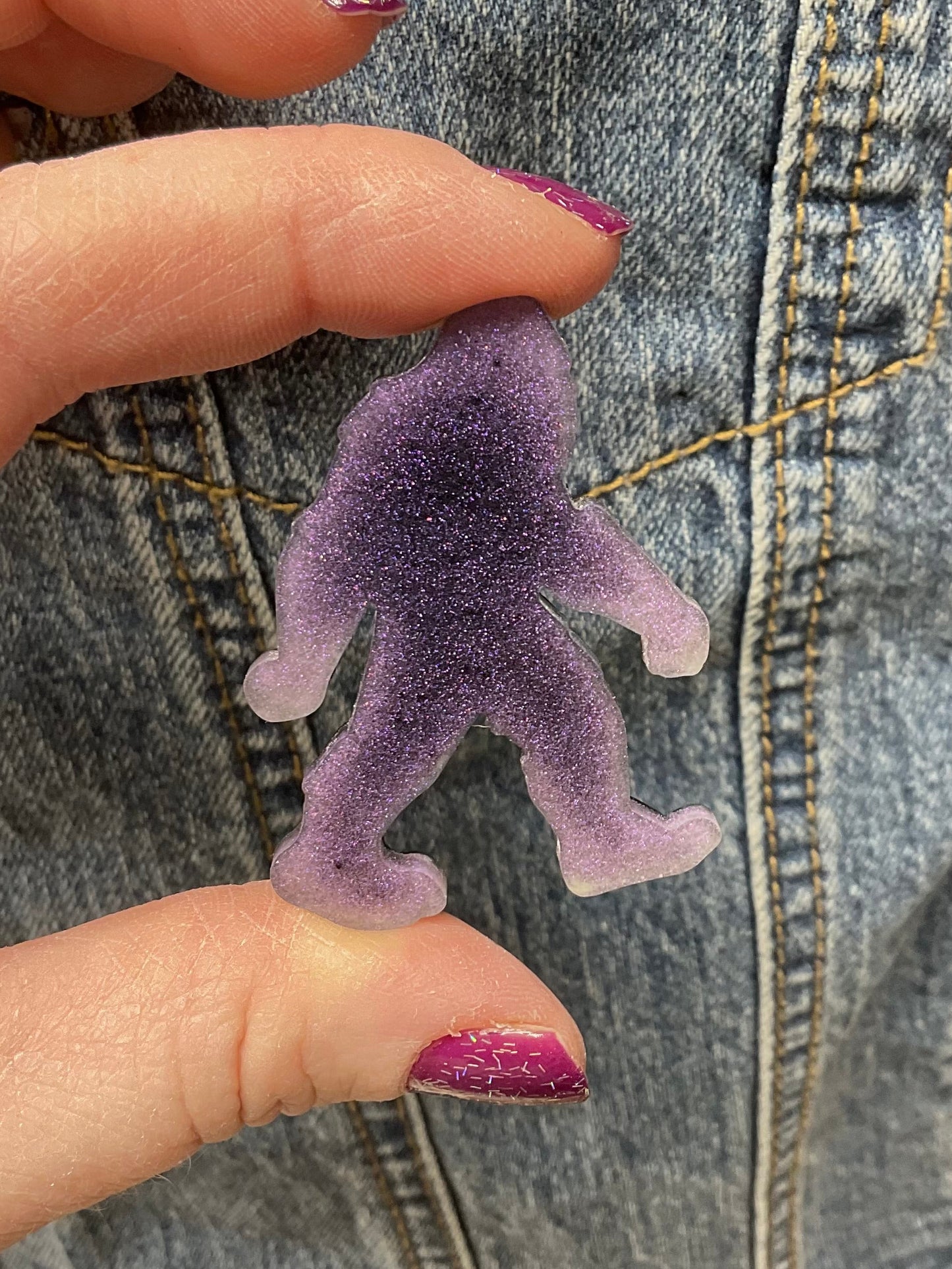 Purple Bigfoot Pin