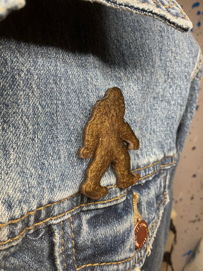 Brown Bigfoot Pin