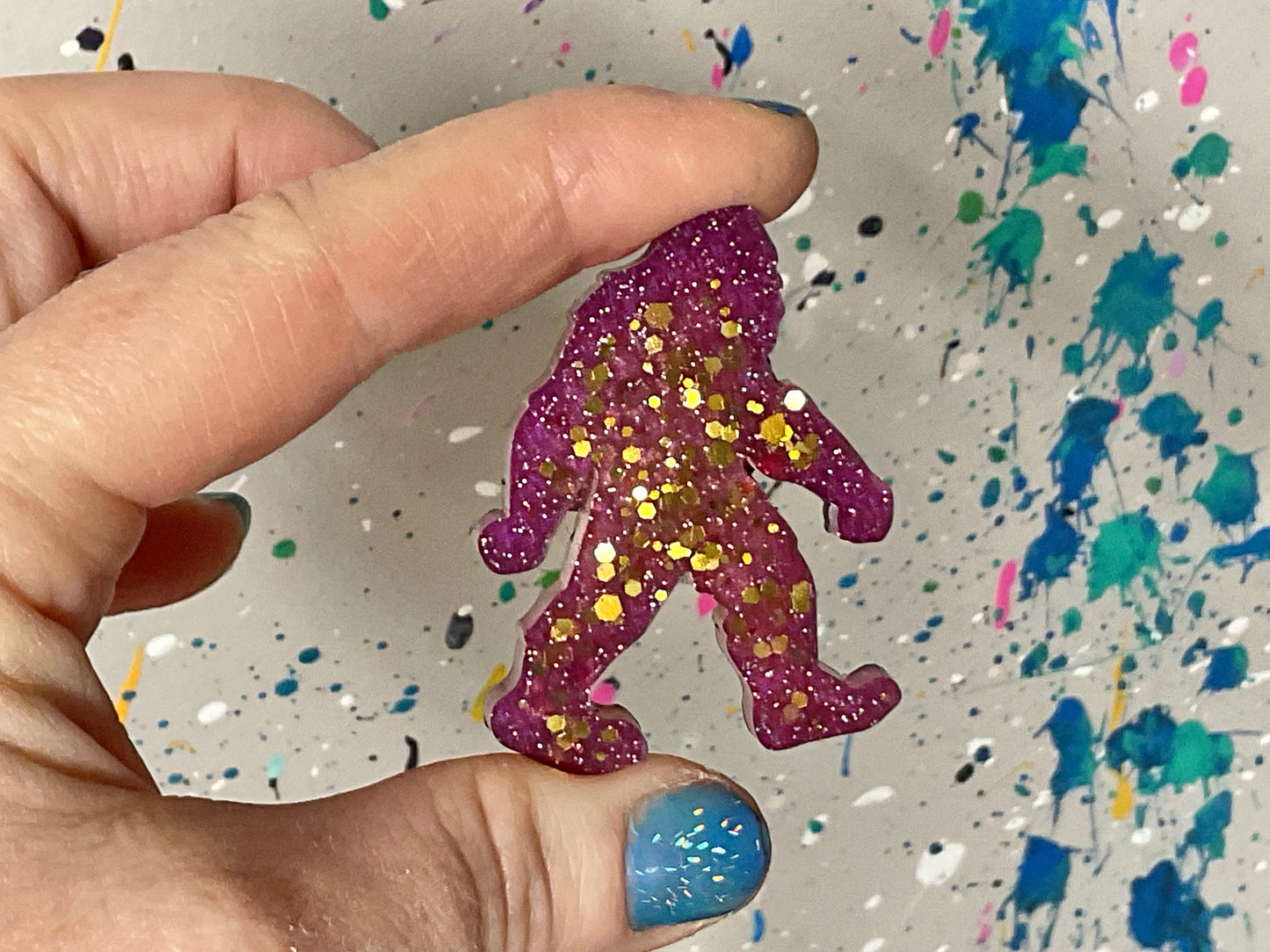 Small Pink Bigfoot Magnet