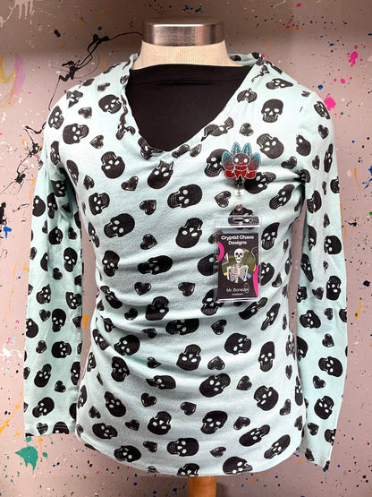 Blue & Red Mothman Retractable Badge Reel