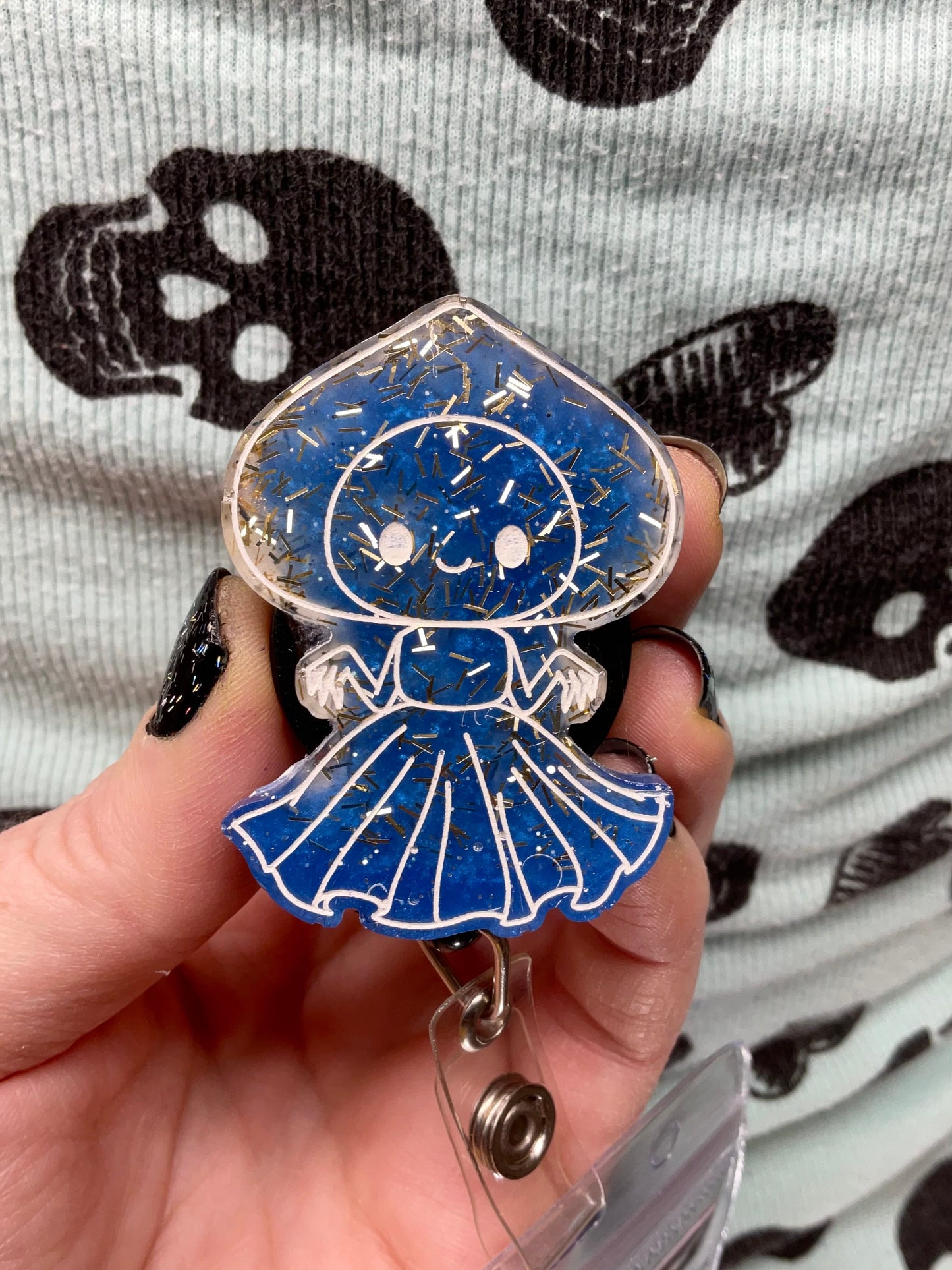 Blue Gold Flatwoods Monster Retractable Badge Reel