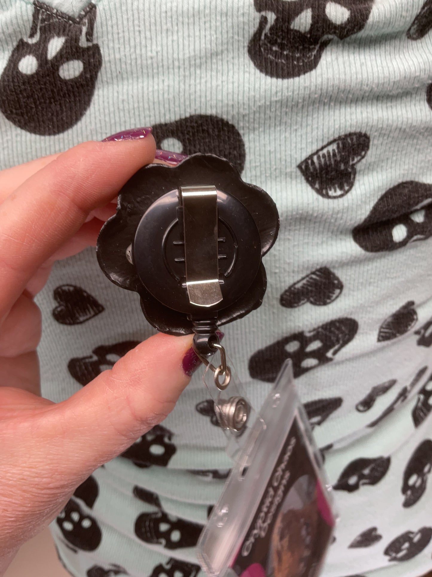 Orange 3D Paw Print Badge Reel