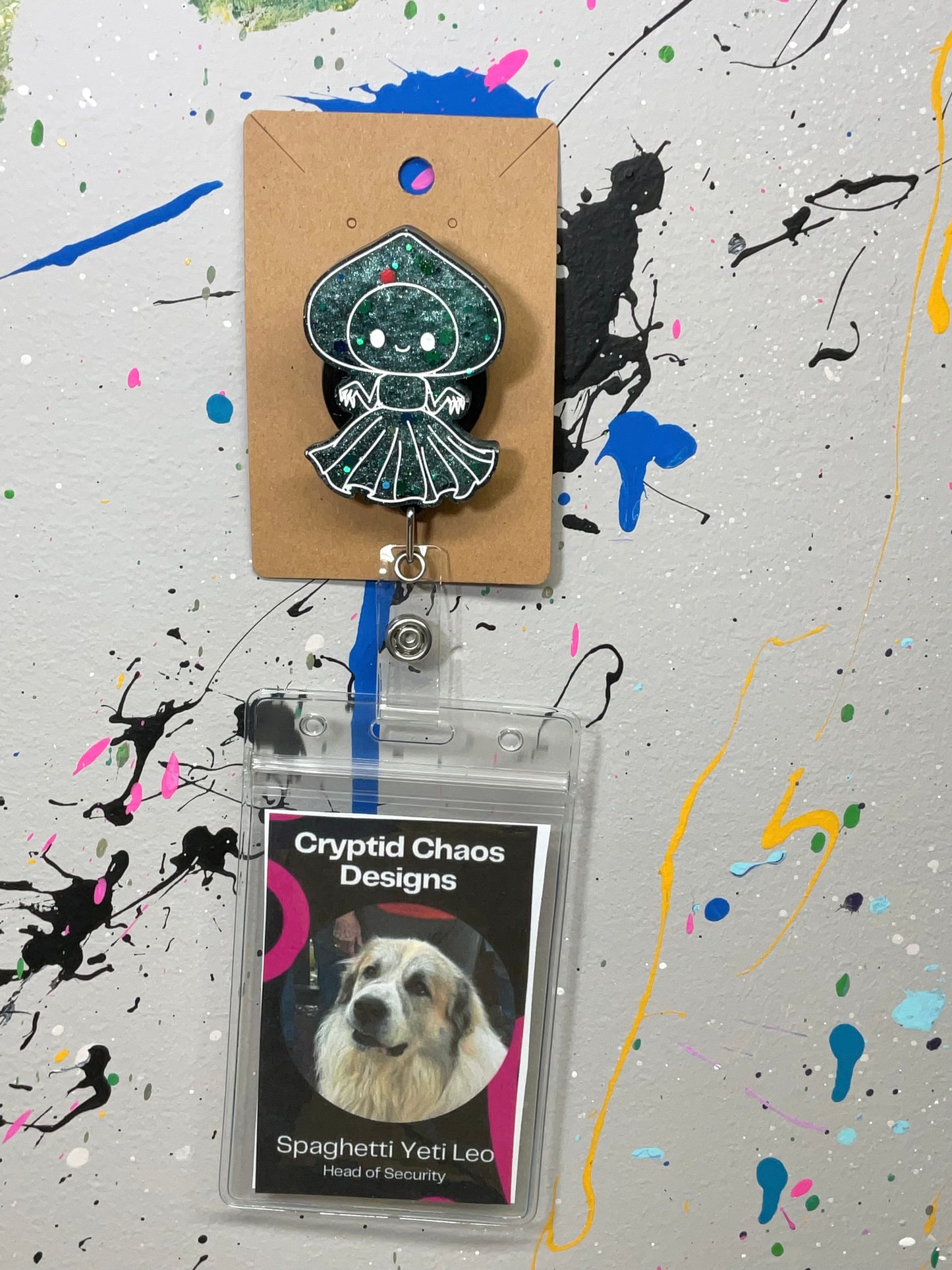 Green Flatwoods Monster Retractable Badge Reel