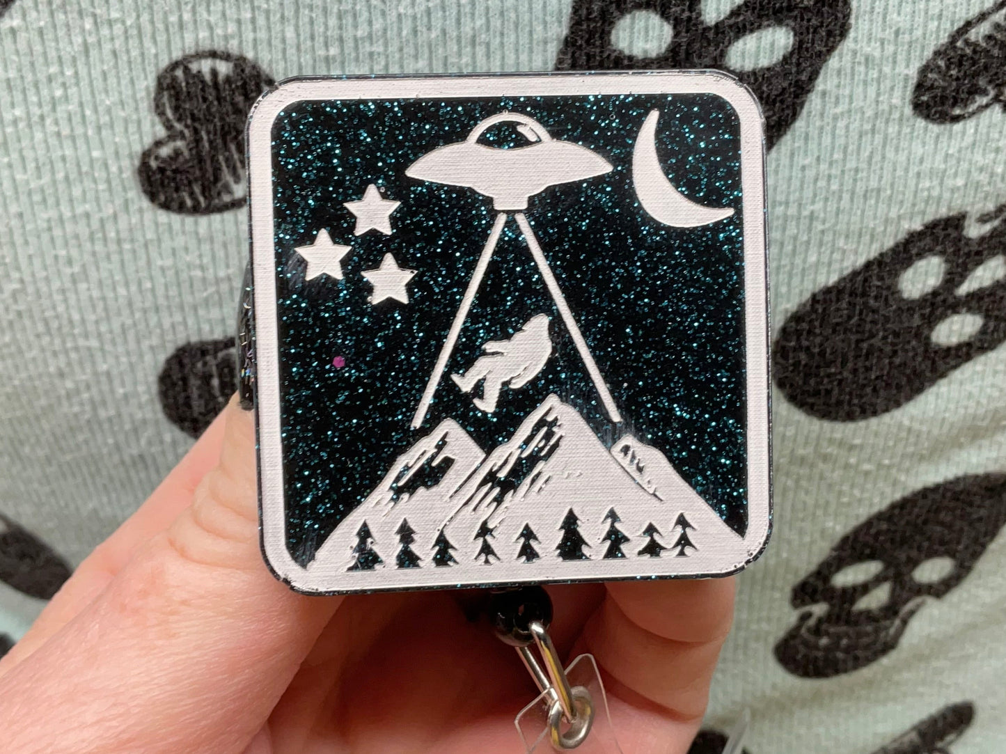 UFO Bigfoot Retractable Badge Reel