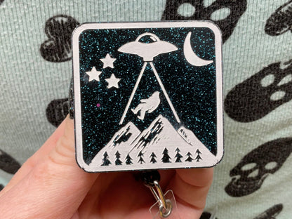 UFO Bigfoot Retractable Badge Reel