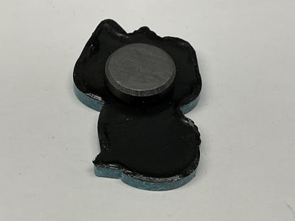 Small Glittery Teal Chupacabra Magnet