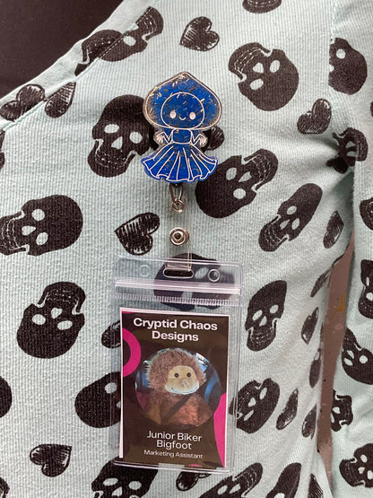 Blue Gold Flatwoods Monster Retractable Badge Reel