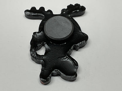 Small Black & Red Glitter Wendigo Magnet