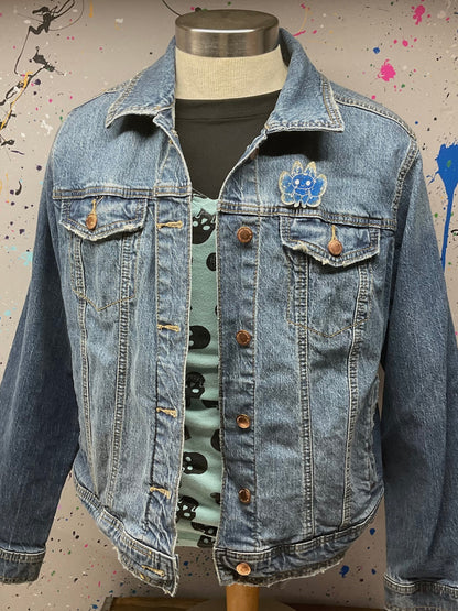 Blue & Yellow Mothman Pin