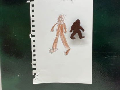 Small Brown Bigfoot Magnet