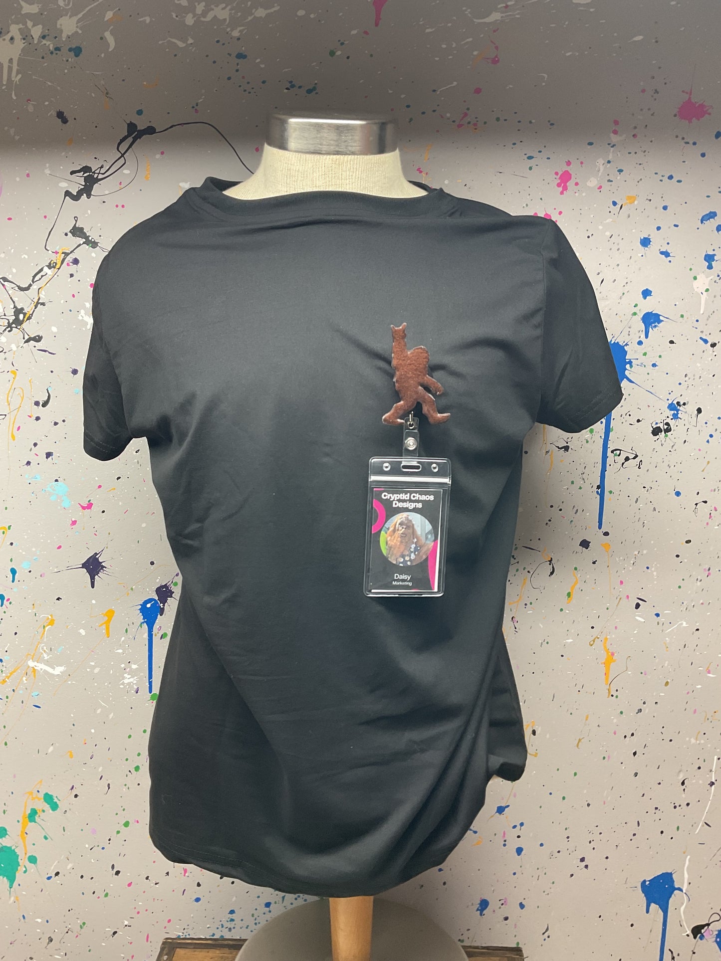 Brown Bigfoot Rock Hand Retractable Badge Reel