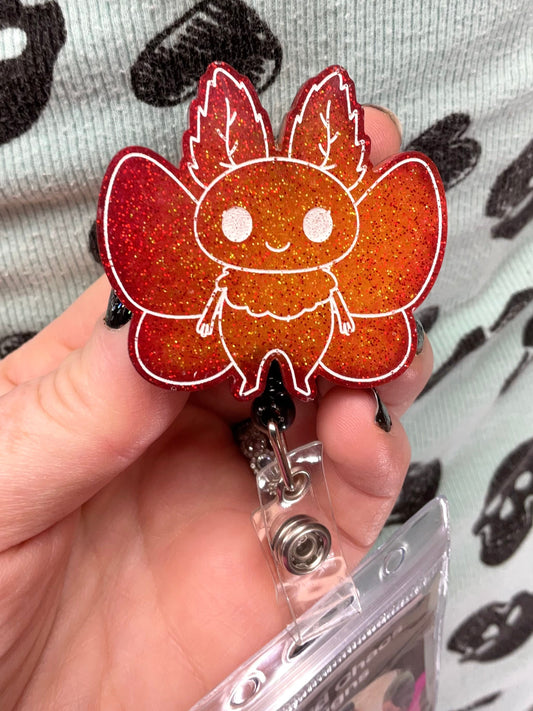 Red & Yellow Mothman Retractable Badge Reel