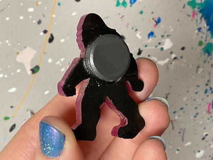 Small Pink Bigfoot Magnet