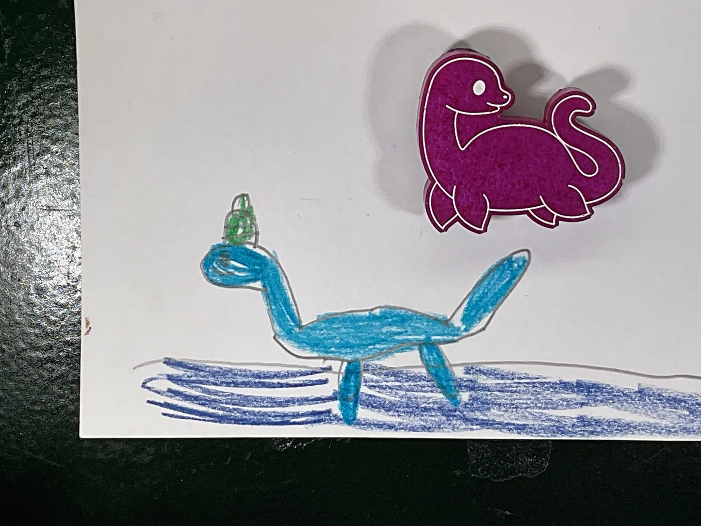 Small Loch Ness Monster Light Purple Magnet