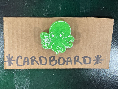 Small Neon Green Kraken Magnet