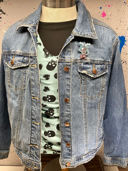 Blue Red Wendigo Pin