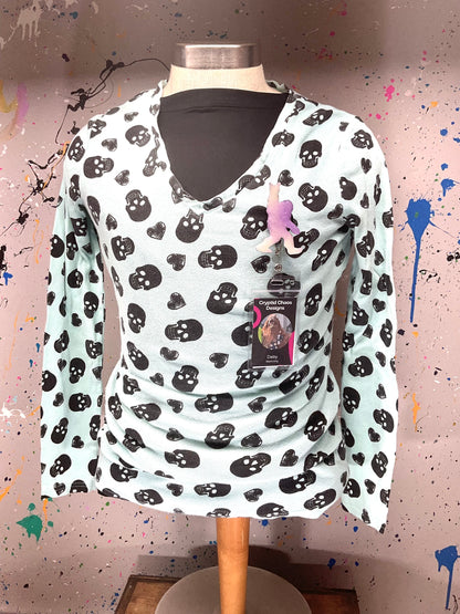 Purple & White Bigfoot Rock Hand Retractable Badge Reel- Glow in the Dark