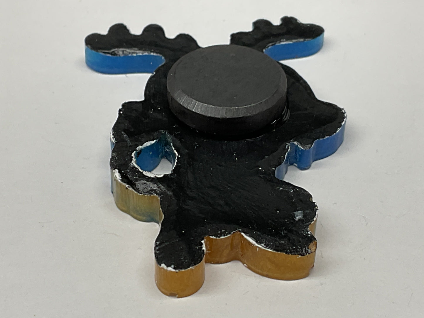 Small Blue Gold Wendigo Magnet Glow in the Dark